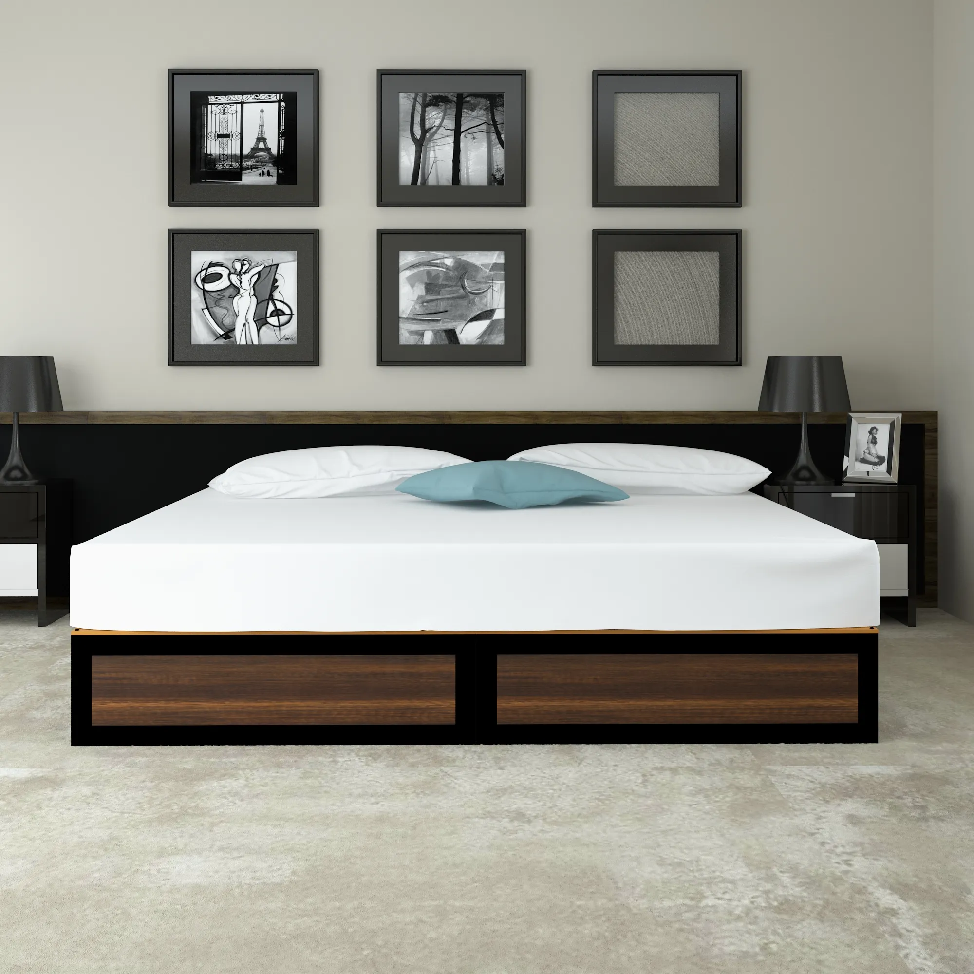Base cama dividida milán 200 x 190 – Caramelo - Urban Home